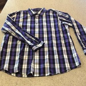 Apt.9 Men’s Plaid Button-Down Shirt - XXL - Purple